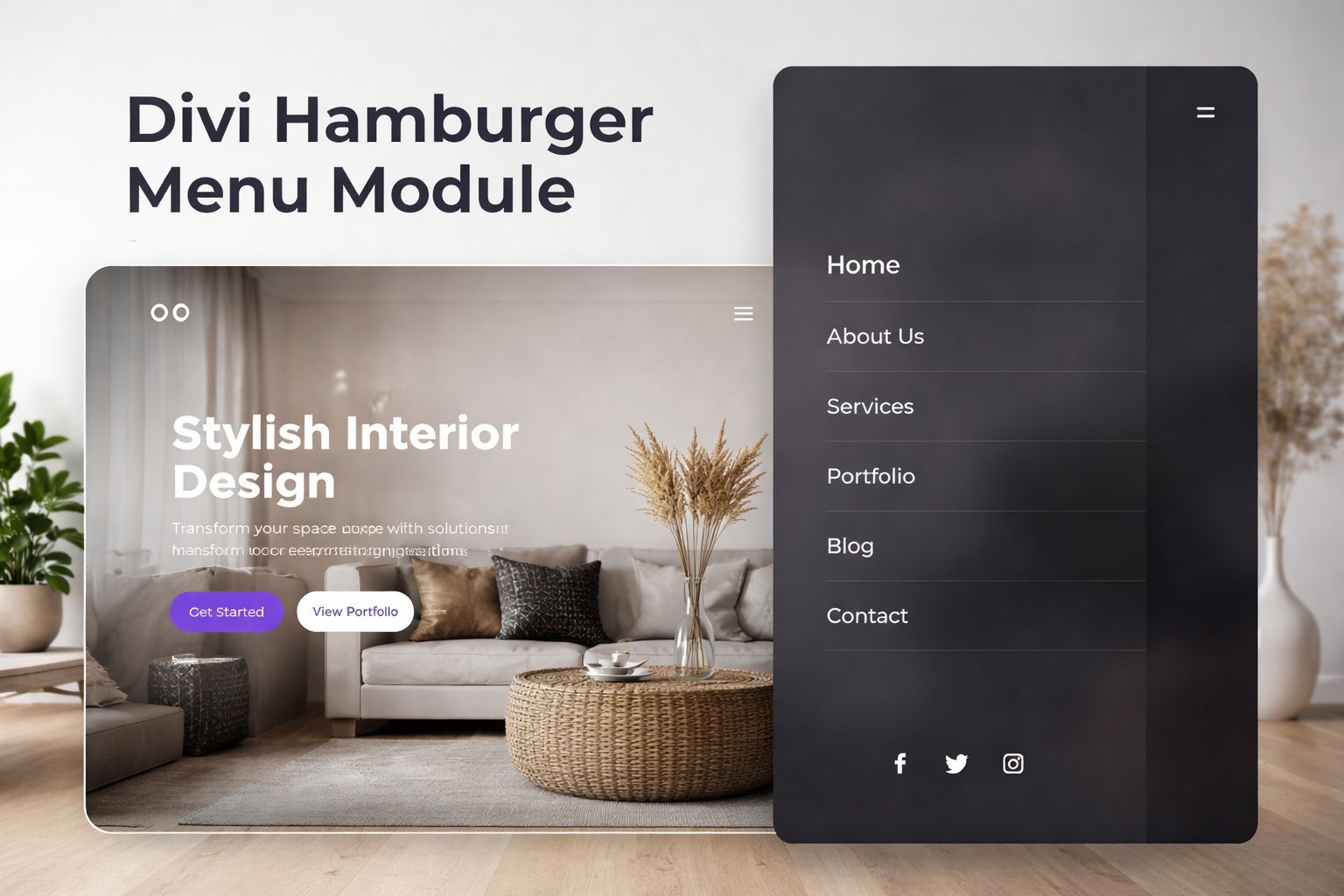 Divi Hamburger Menu Module