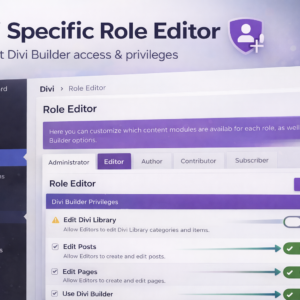 Divi Specific Role Editor — 1‑Site License