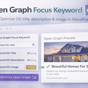 Custom Open Graph Focus Keyword + UI — 1‑Site License